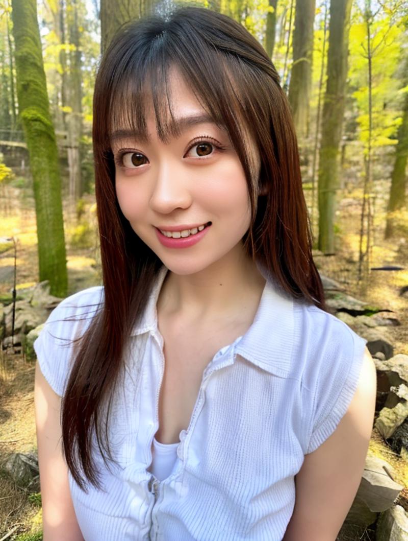 00108-354454280-1girl,wearing a shirt, (in forest), smile,(RAW photo, best quality), (realistic, photo-realistic), masterpiece, an extremely del.png